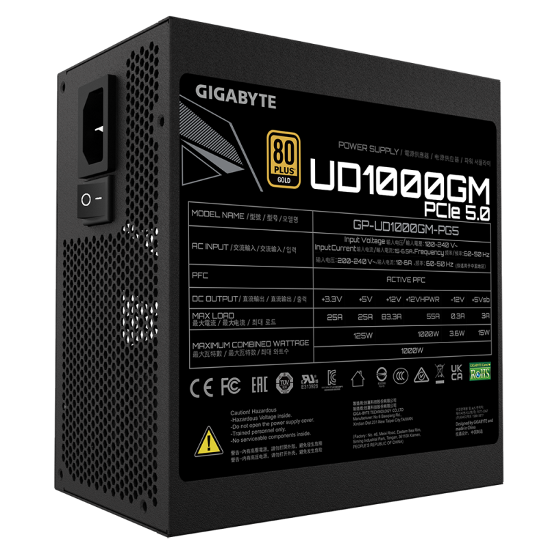 Захранващ блок Gigabyte UD1000GM PG5, 1000W - Image 6