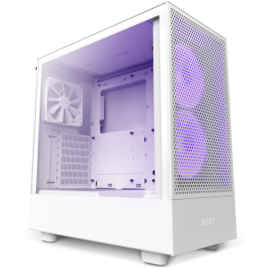 Кутия NZXT H5 Flow RGB Matte White, Mid-Tower