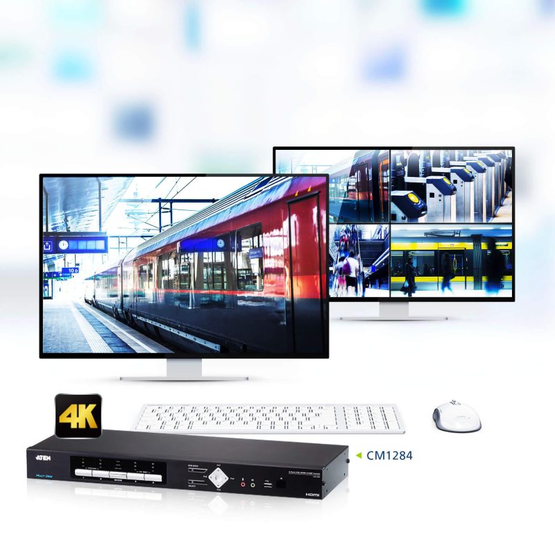 KVM превключвател ATEN CM1284-AT-G, 4 порта, USB, 4K, HDMI, Multi-View - Image 4