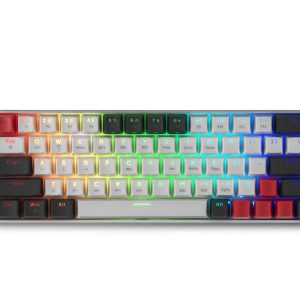 Геймърска безжична клавиатура Spartan Gear Pegasus 2 RGB White/Grey - Image 2