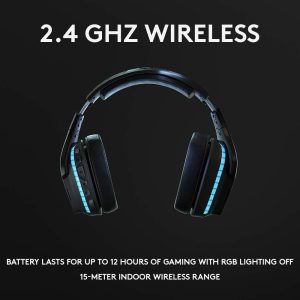 Геймърски слушалки Logitech,  G935 7.1 Wireless 7.1 Surround Lightsync, Безжични, Черни - Image 2