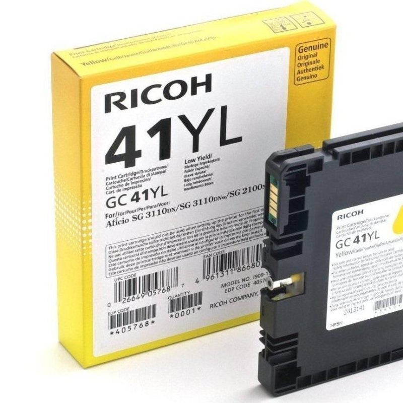 Мастило гел RICOH GC 41YL, GelJet SG 2100N/2100DN, 600 копия, Yellow