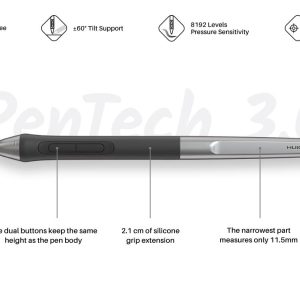 Графичен таблет HUION Inspiroy 2 M, 5080 LPI, Зелен - Image 8