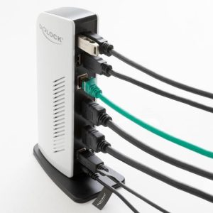 Докинг станция Delock, За MacBook, HDMI Full-HD, USB 3.2, LAN, Audio, Черен/Бял - Image 3