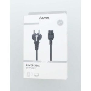 Захранващ кабел HAMA Шуко, 3pin(IEC C5) женско, 2.5м, Черен - Image 2