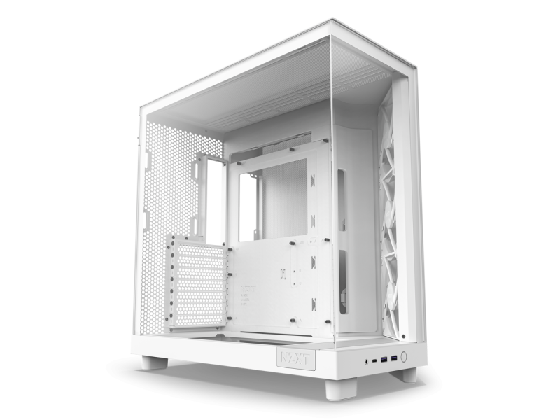 Кутия NZXT H6 Flow RGB Matte White - Middle Tower - Image 5