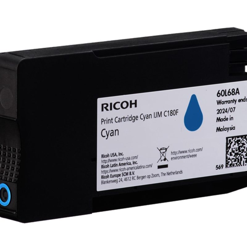 Касета с мастило RICOH IJM C180F, 1600 копия, Cyan