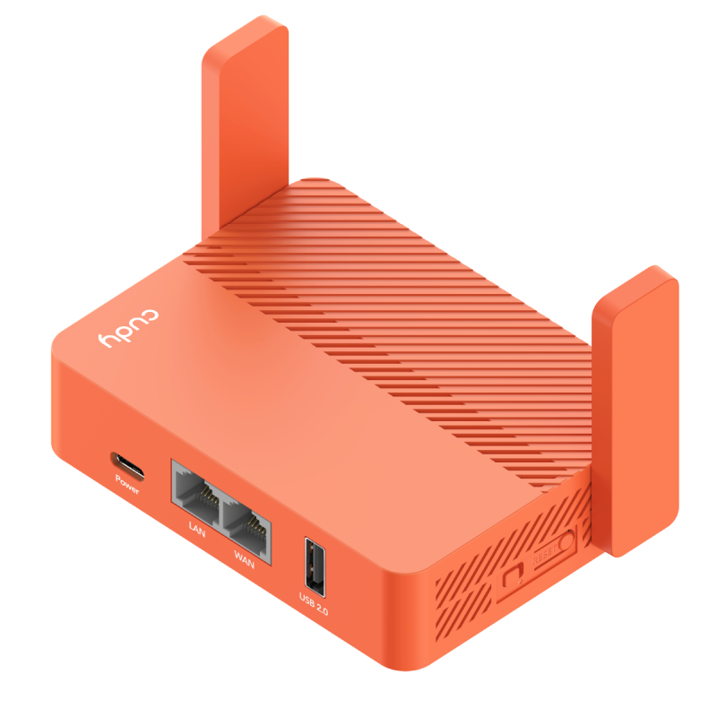 Безжичен рутер CUDY Travel TR1200, AC1200, 2 x 10/100 Mbps, USB3.0, червен - Image 2