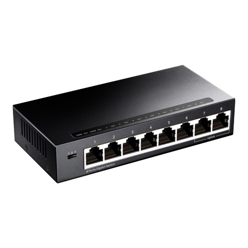 Суич Cudy GS108, 8 портов, 10/100/1000, Auto-MDI/MDIX, Метален корпус - Image 2
