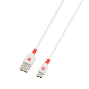 Кабел Skross, USB-C - USB-A 2.0 мъжко, 2.0м, Бял - Image 2
