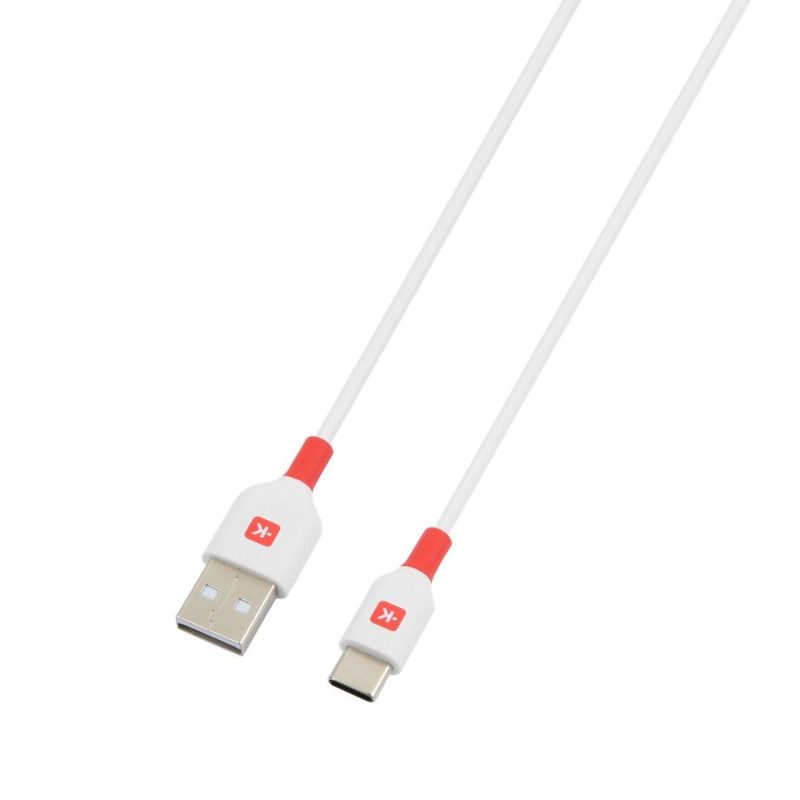 Кабел Skross, USB-C - USB-A 2.0 мъжко, 2.0м, Бял - Image 2