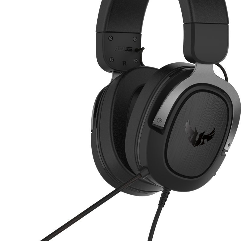 Геймърски слушалки ASUS TUF Gaming H3 Gun Metal, 7.1 Virtual Surround Sound
