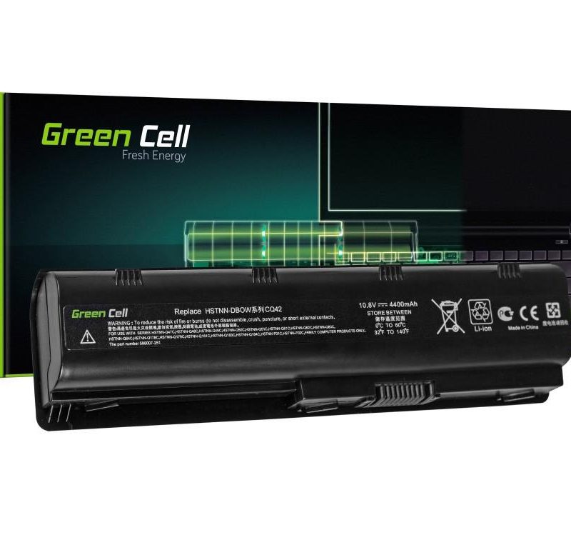 Батерия  за лаптоп GREEN CELL, HP G32/G42/G62/G72 Presario CQ31/CQ42 CB0W / DB0W 10.8V, 4400mAh, Черен