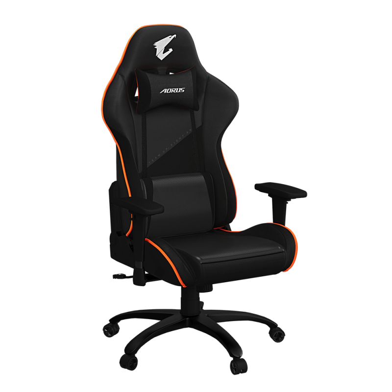 Геймърски стол Gigabyte Aorus AGC310, Черно и Оранжево - Image 3