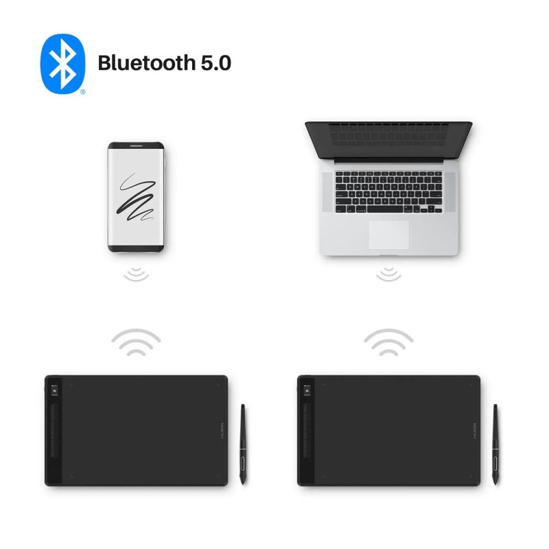 Графичен таблет HUION Inspiroy Giano, 5080 LPI, Черен - Image 6