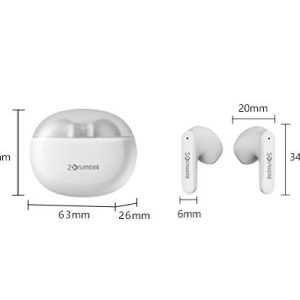 Блутут слушалки-тапи A4tech B20 2Drumtek, Бели - Image 5