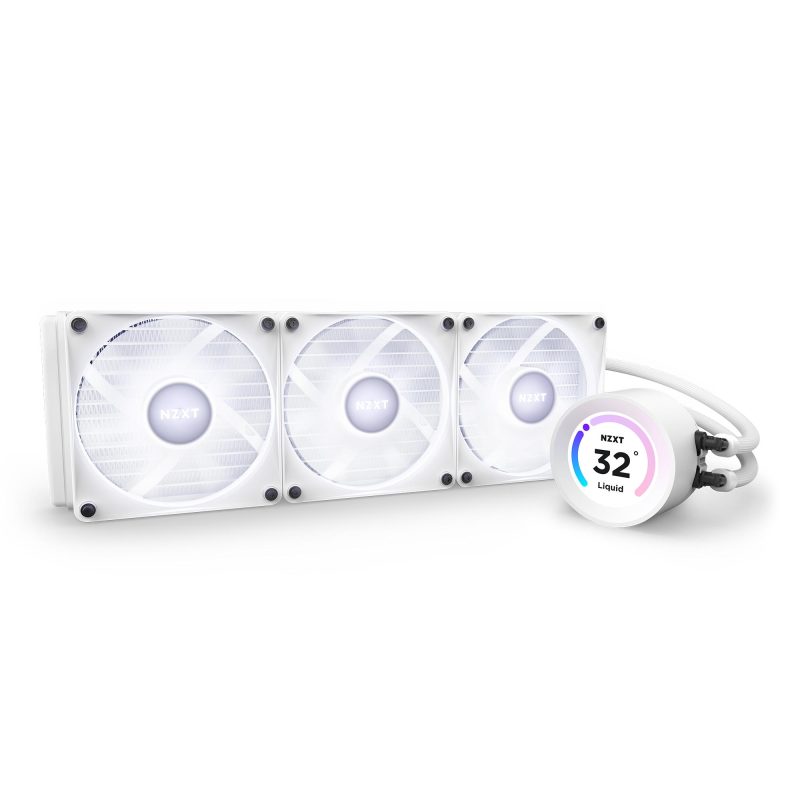Охладител за процесор NZXT Kraken Elite 360 RGB White, LCD Display - Image 10