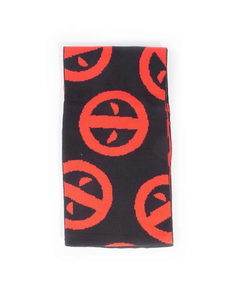 Комплект шал и шапка DIFUZED Deadpool, Symbol, Черен/Червен - Image 3