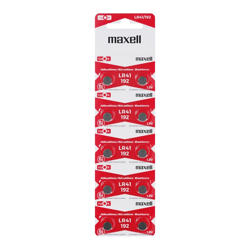Бутонна микроалкална батерия LR41 /AG3/  10 бр./pack  цена за 1 бр.  MAXELL - Image 3