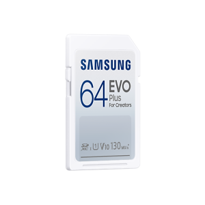 Карта памет Samsung EVO Plus, SD Card, 64GB, Бяла - Image 2