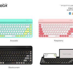 Безжична клавиатура A4tech Fstyler FBK30, Bluetooth, 2.4G, Стойка за телефон, Кирилизирана, Розова - Image 6