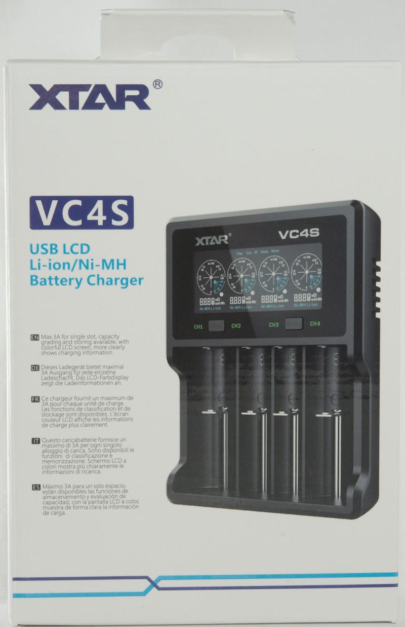 Зарядно у-во XTAR VC4SL, 4 гнезда, LCD дисплей, USB, LiIon & NIMH, 18650, CR123, AA, AAA - Image 2