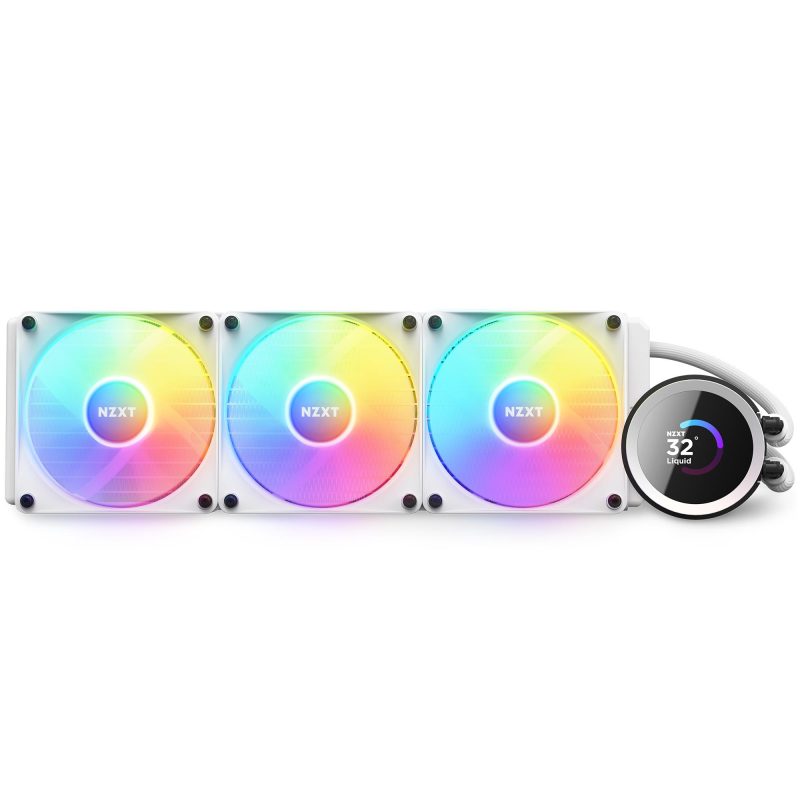 Охладител за процесор NZXT Kraken 360 RGB White, LCD Display - Image 4