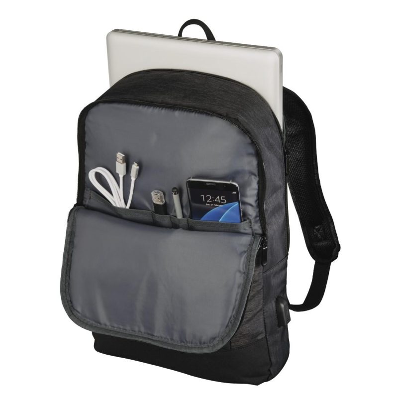 Раница за лаптоп HAMA Manchester, До 40 см (15.6"), USB порт, Черна, 216489 - Image 2