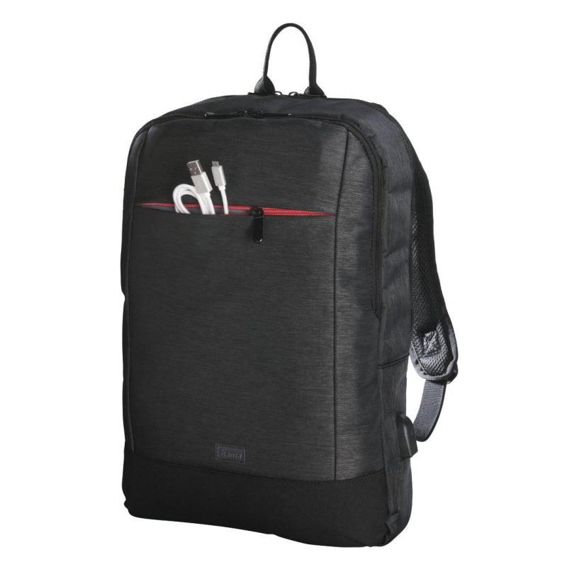 Раница за лаптоп HAMA Manchester, До 40 см (15.6"), USB порт, Черна, 216489 - Image 4