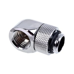 Въртящ се L-конектор Alphacool Eiszapfen, G1/4 AG auf G1/4 IG, Сребрист - Image 2