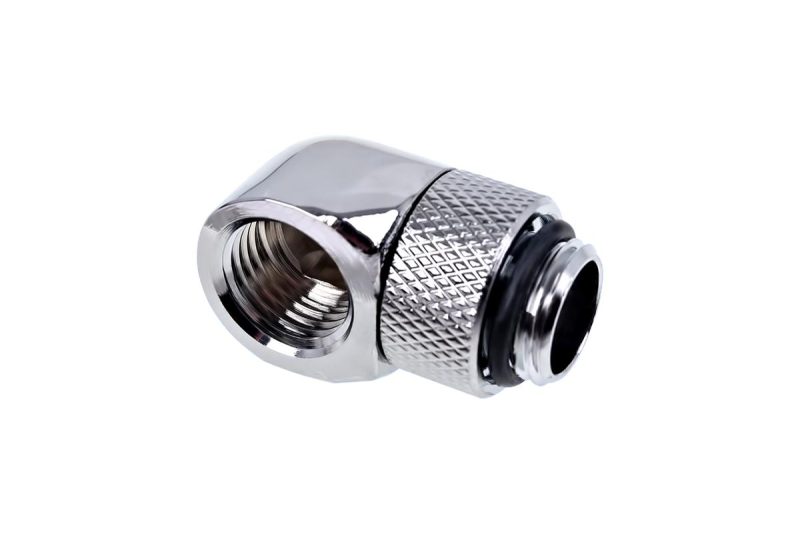 Въртящ се L-конектор Alphacool Eiszapfen, G1/4 AG auf G1/4 IG, Сребрист - Image 2