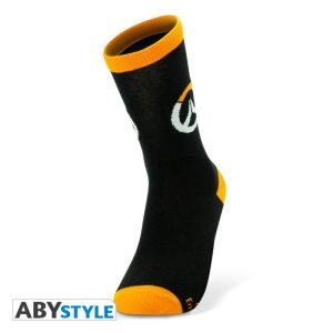 Чорапи ABYSTYLE OVERWATCH Socks Logo, Черен/Оранжев - Image 3