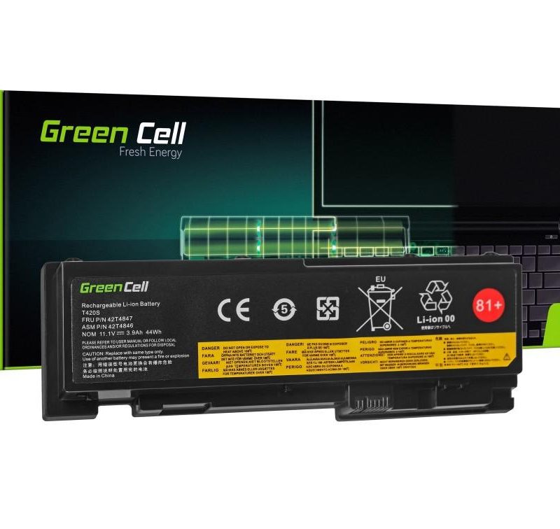 Батерия  за лаптопh GREEN CELL, Lenovo ThinkPad T420s T420si T430s 42T4846, 11.1V, 3600mA