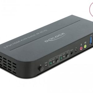 KVM превключвател, Delock 11481, 2-портов, USB, HDMI, Audio - Image 2