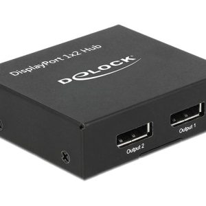 Сплитер DeLock, DisplayPort 1.2 Splitter 1 x DisplayPort in - 2 x DisplayPort out 4K