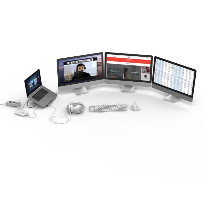 Докинг станция Hama "Connect2Office Stand" USB-C, Стойка за лаптоп, 12 порта - Image 13