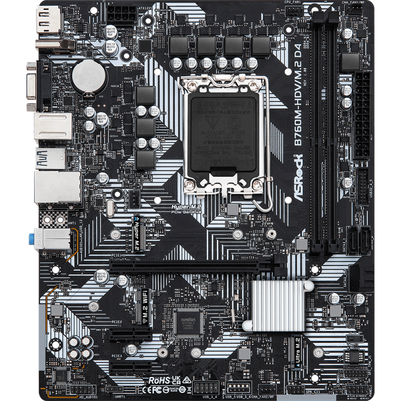 Дънна платка ASRock B760M-HDV M.2, LGA1700, ATX