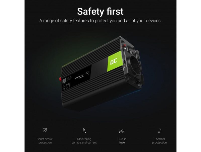 Инвертор GREEN CELL, 12/220V,  DC/AC 1000W/2000W, Модифицирана синусоида - Image 5