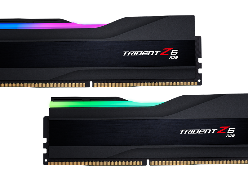 Памет G.SKILL Trident Z5 RGB Black 64GB(2x32GB) DDR5 6400MHz Intel XMP F5-6400J3239G32GX2-TZ5RK