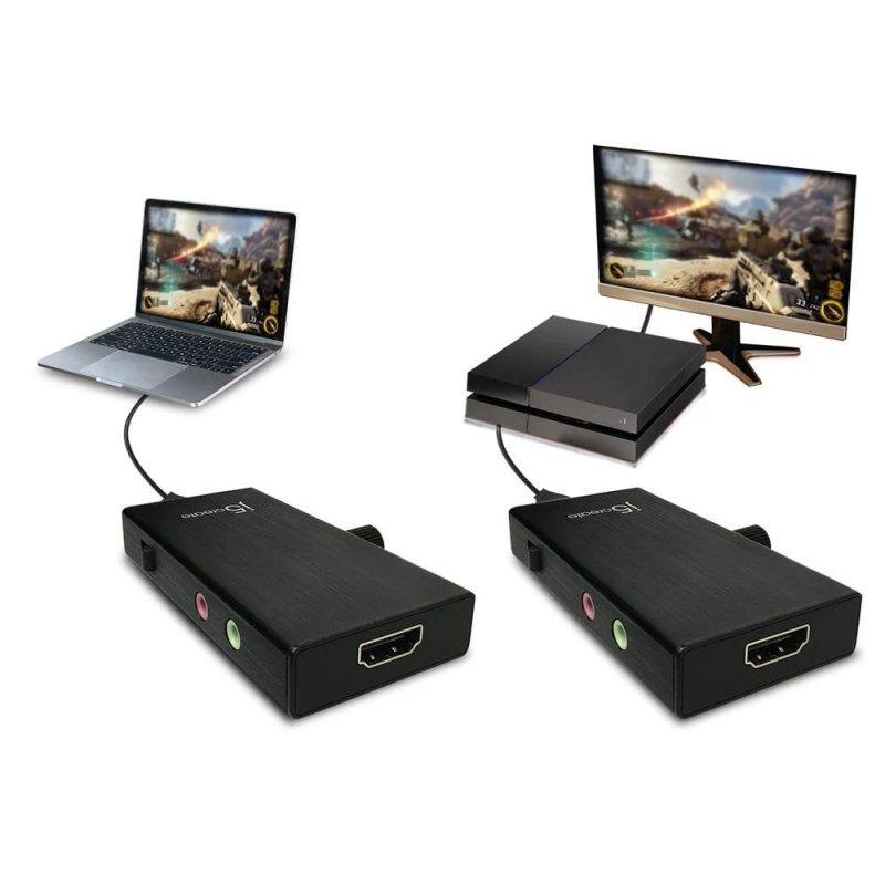 Кепчер адаптер j5 create JVA02, HDMI към USB-C, PD, Черен - Image 3