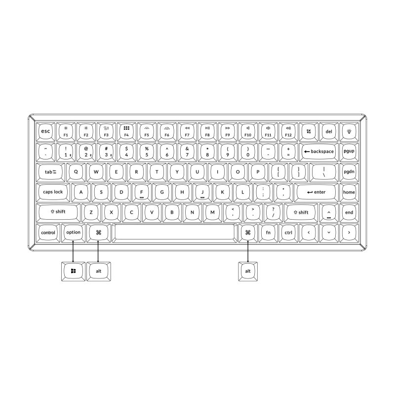 Геймърска механична клавиатура Keychron K2 Pro HS Blue Switch - Image 3