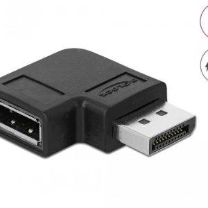 Адаптер Delock, DisplayPort мъжко - DisplayPort женско, 90°, 8K 60 Hz - Image 2