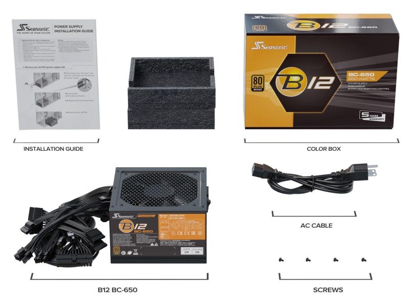 Захранващ блок Seasonic B12-BC-650, 650W Bronze 85+ - Image 5