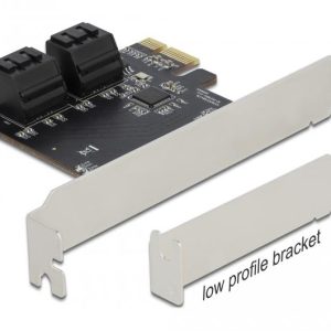 Карта Delock, PCI Express x1 към  4 port SATA, Low Profile - Image 3