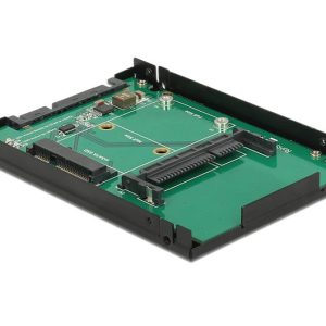 Конвертор DeLock, SATA 22 pin - 1 x mSATA / 1 x CFast, 2.5"