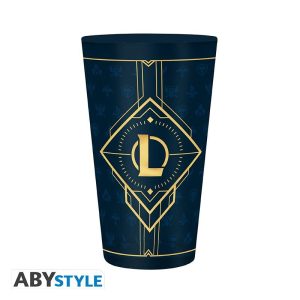 Комплект ABYSTYLE LEAGUE OF LEGENDS - Pck XXL glass + Pin + Notebook "Hextech logo" - Image 2