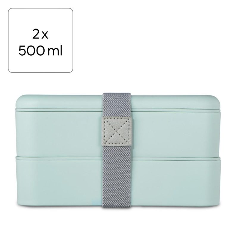 Кутия за храна Xavax Bento Box, 2 x 500ml, Пастелно синьо - Image 14