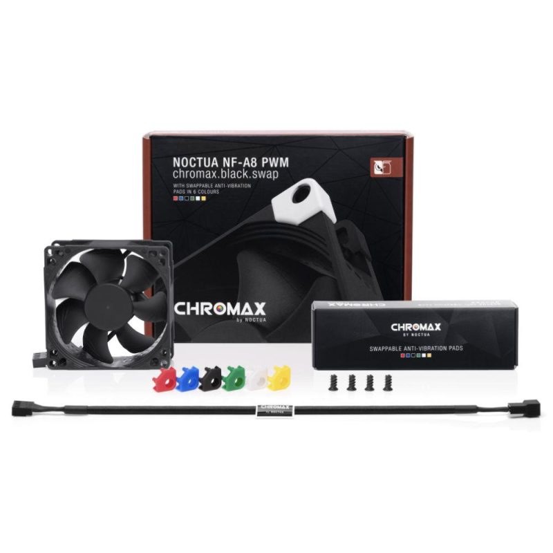 Вентилатор Noctua NF-A8 PWM chromax black swap 80 mm - Image 3