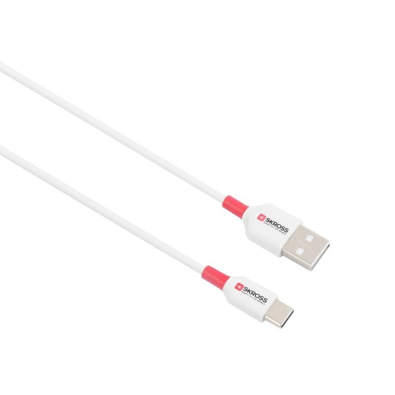 Кабел Skross, USB-C - USB-A 2.0 мъжко, 1.2м, Бял - Image 2