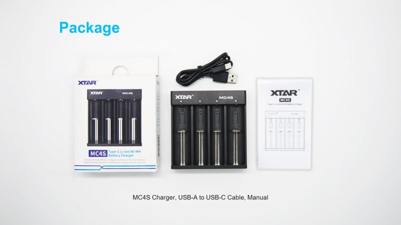 Зарядно у-во  XTAR MC4S, USB Type-C, Universal Charger, LiIon & NIMH, 18650, CR123, AA, AAA - Image 2